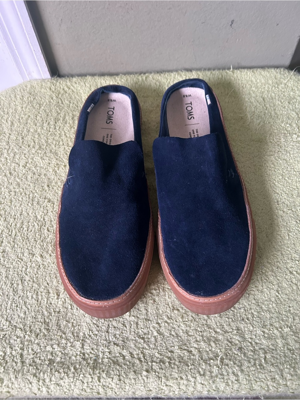 Toms Women’s Slip-On Suede Loafers in Navy